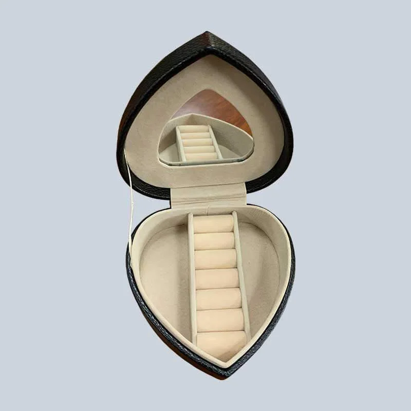 Custom Portable Travel Jewelry Packaging Box With Mirror-1