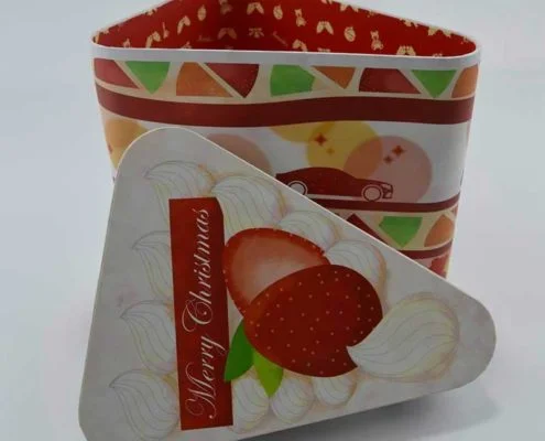Colorful Triangle Rigid Paper Gift Box -1
