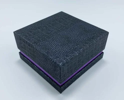 Crocodile Leatherette Pendant Box-4