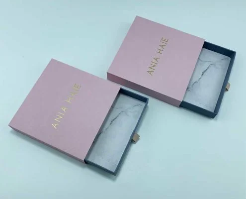 Rigid paper jewelry drawer box-2