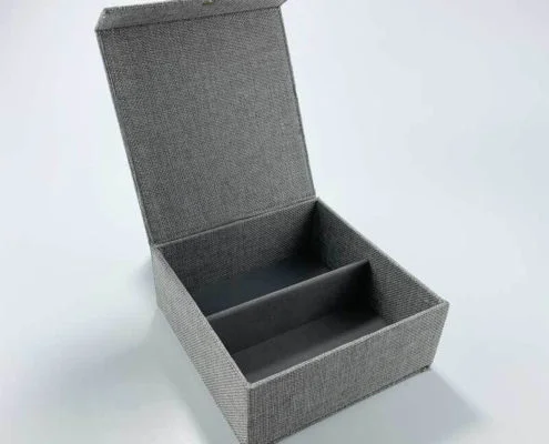 Linen Jewelry Storage Organizer Boxes-3