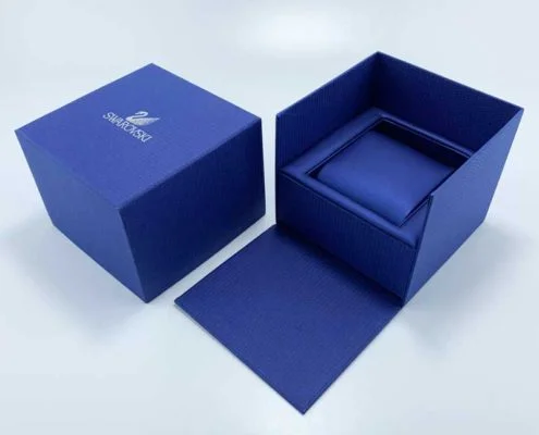 Stylish handmade textured paper watch gift boxes-2