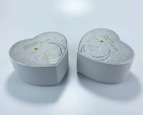 glitter handmade heart shaped watch gift box-3