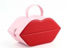 PU Leather Lip Shape Jewelry Organizer Boxes-1