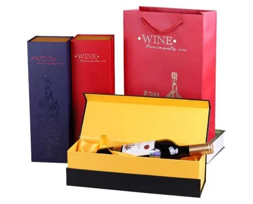 Custom Printed Paper Glass Wine Gift Box-1