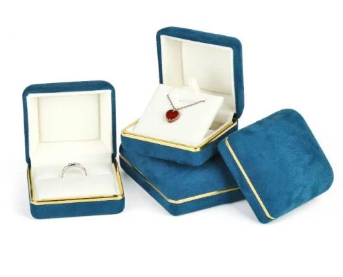 Dome Top Suede Leather Jewelry Boxes-3