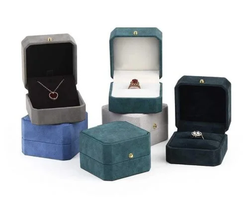 Elegance Octagon Ring Pendant Jewelry Boxes-1
