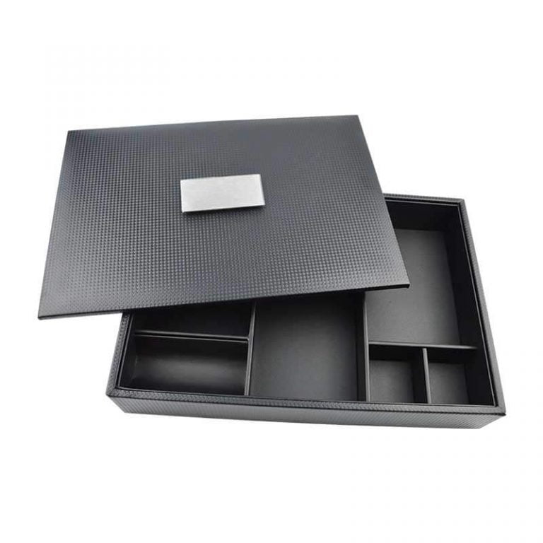 PU Leather Jewelry Collection Organizer Tray With Lid Custom