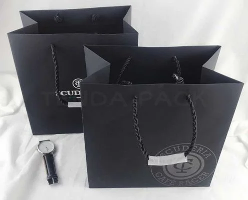 Custom Luxury Soft touch Paper Shopping Bag-2