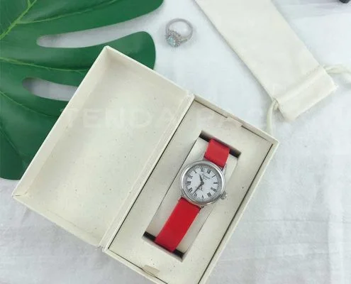 Economical Rigid Paper Watch Box With Pouch-3