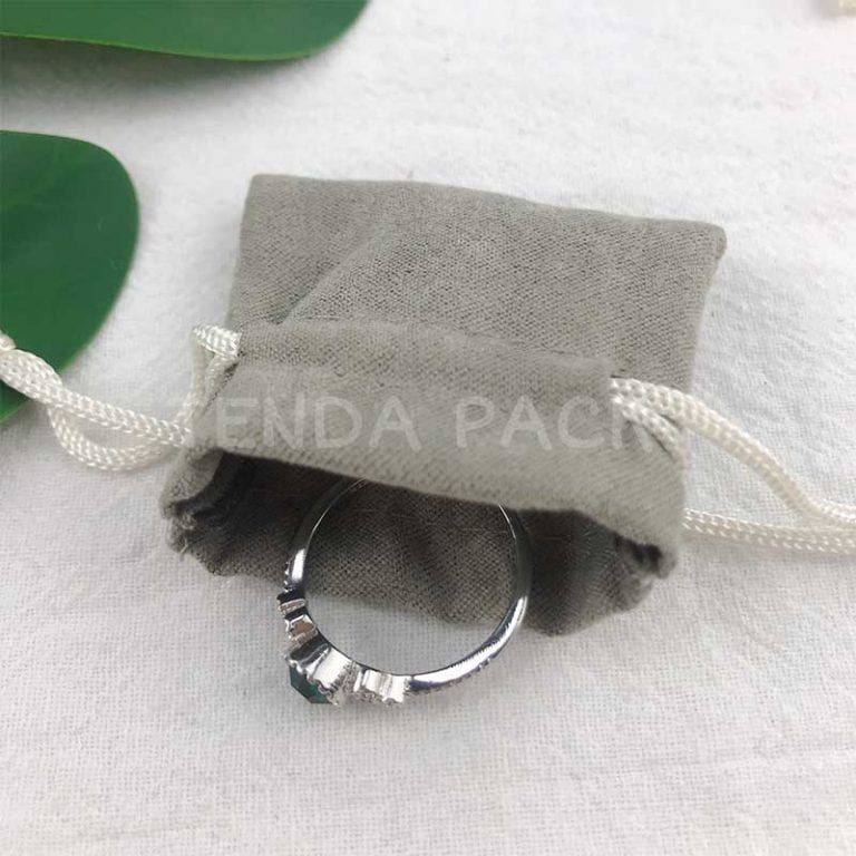 Mini Suede Jewelry Pouches With Drawstring Closure Custom Packaging