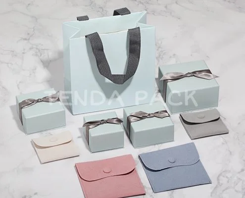 Paper Jewelry Gift Box With Ribbon Bowknot Deco-6
