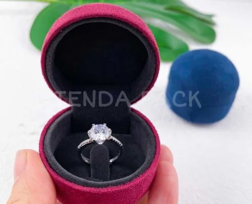 Domed Shape Engagement Wedding Ring Box-3