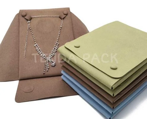 Microfiber Pearl Folder Necklace Pouch-2