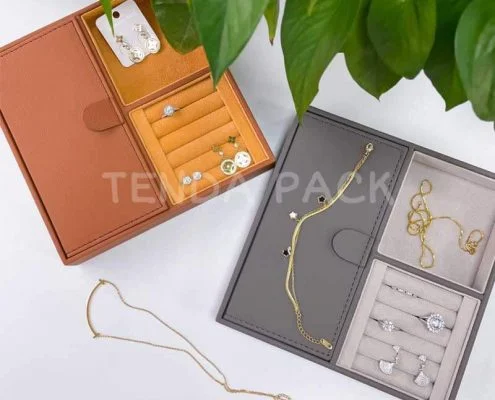 Multifunctional PU Leather Jewelry Display Organizer Tray-6