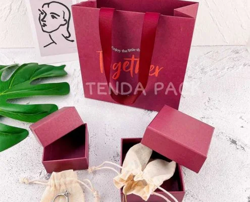 Printed Paper Jewelry Gift Boxes Gift Bags-5