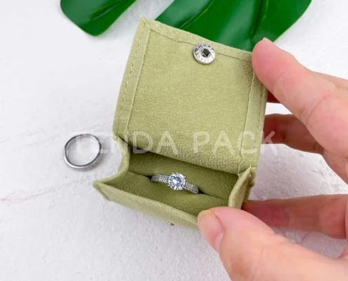 Velvet Single Ring Pouch Bag-3