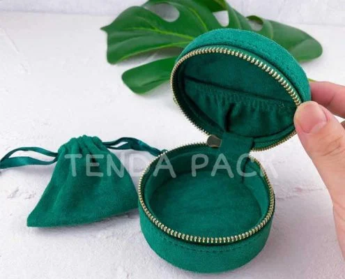 Cute Round Travel Jewelry Case Organizer Box-3